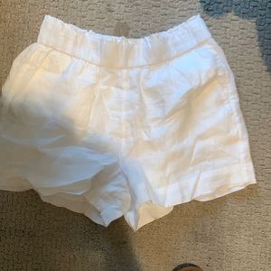 jcrew S linen shorts white